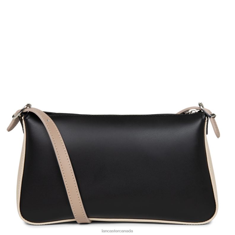 Women Crossbody Bag Smooth New 4J6H1980 Bag Noir-Nude Clair-Nude Fonce Lancaster Paris