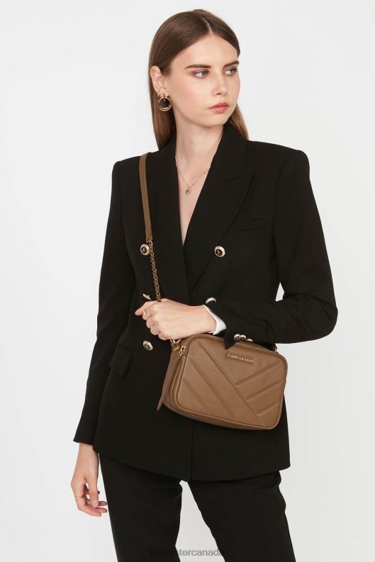 Women Crossbody Bag Soft Matelasse 4J6H1589 Bag Camel Lancaster Paris