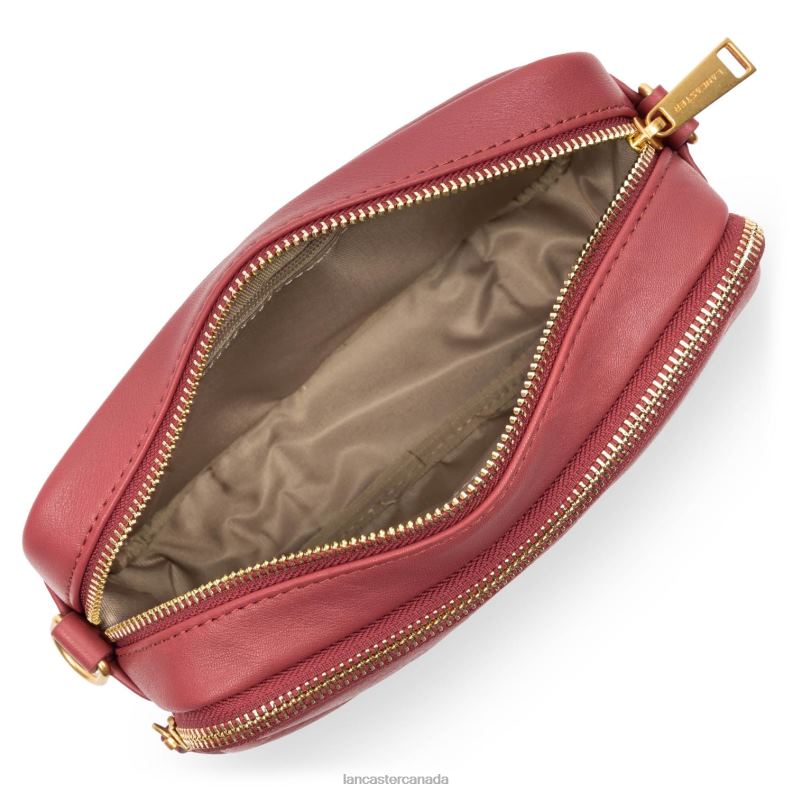 Women Crossbody Bag Soft Matelasse 4J6H1595 Bag Framboise Lancaster Paris