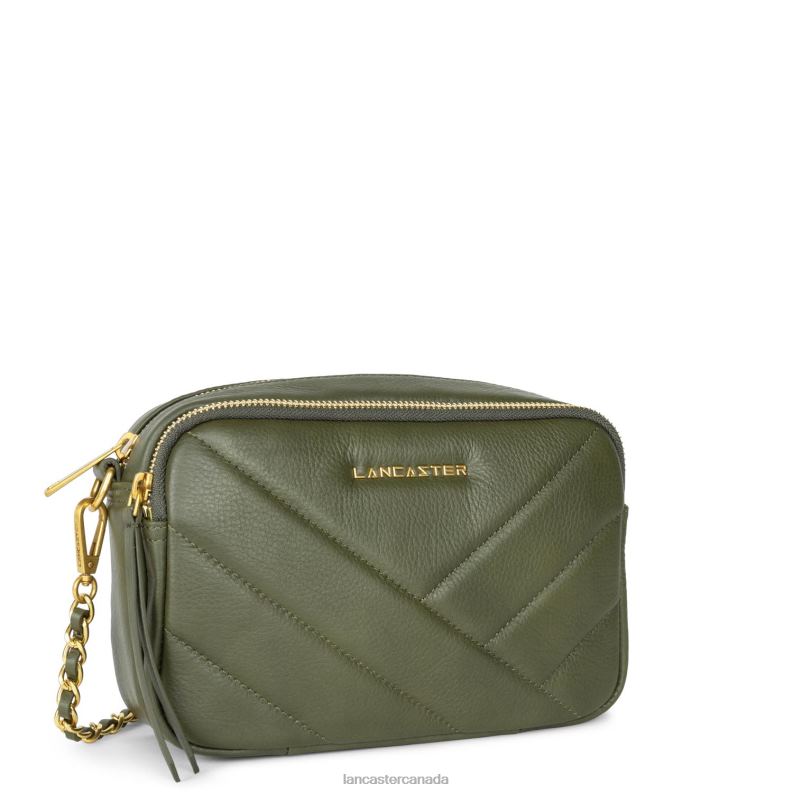 Women Crossbody Bag Soft Matelasse 4J6H1596 Bag Kaki Lancaster Paris