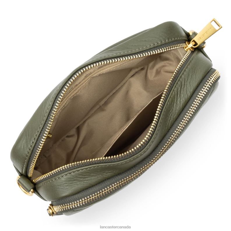 Women Crossbody Bag Soft Matelasse 4J6H1596 Bag Kaki Lancaster Paris