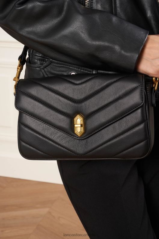 Women Crossbody Bag Soft Matelasse 4J6H2404 Bag Noir Lancaster Paris