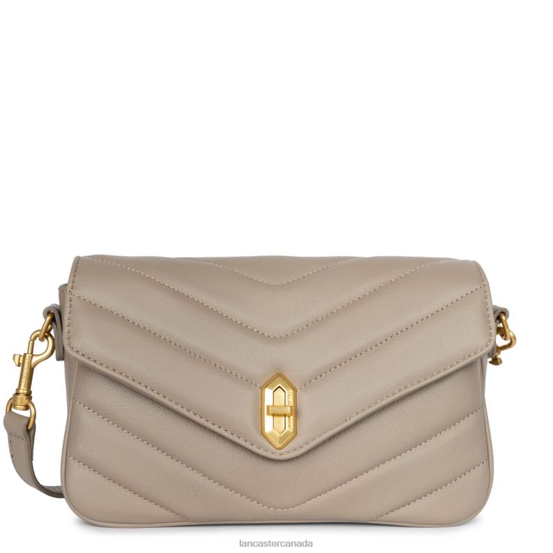 Women Crossbody Bag Soft Matelasse 4J6H2408 Bag Galet Fonce Lancaster Paris