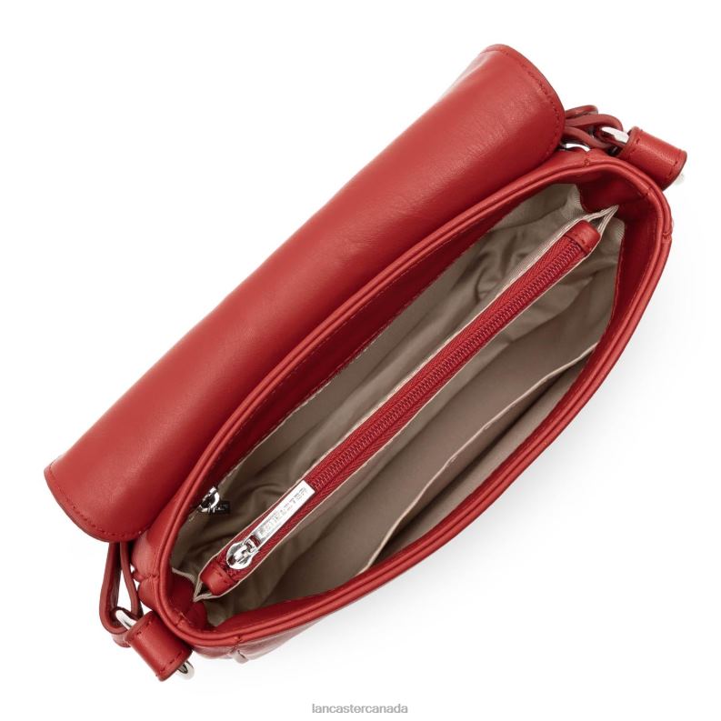 Women Crossbody Bag Soft Tie 4J6H1553 Bag Rouge Lancaster Paris
