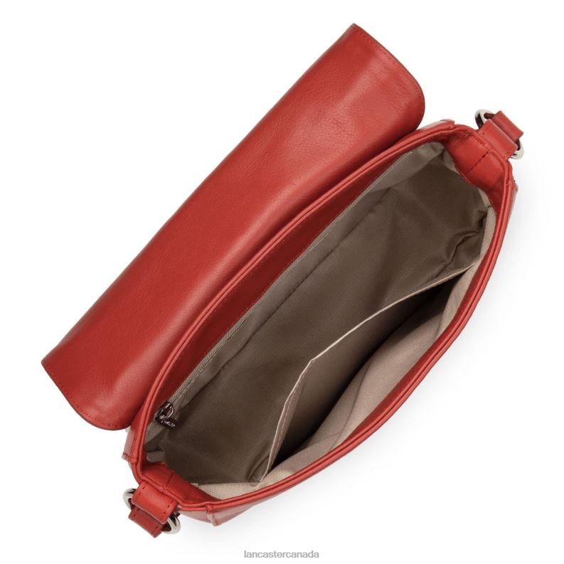 Women Crossbody Bag Soft Tie 4J6H1563 Bag Rouge Lancaster Paris