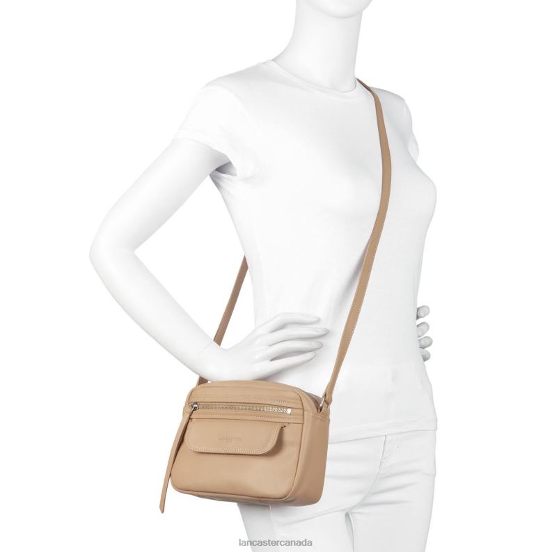 Women Crossbody Bag Soft Vintage 4J6H2280 Bag Cappuccino Lancaster Paris