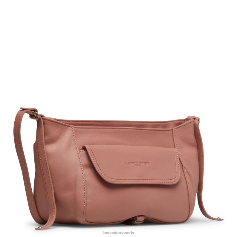 Women Crossbody Bag Soft Vintage Nova 4J6H1936 Bag Rose Cendre Lancaster Paris