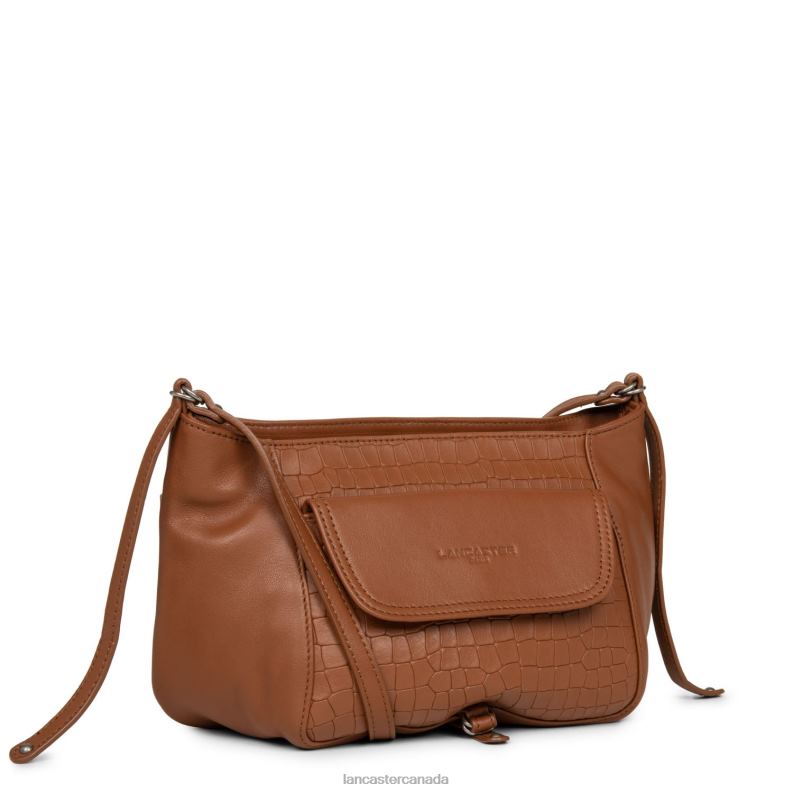 Women Crossbody Bag Soft Vintage Nova 4J6H1938 Bag Chataigne Croco Lancaster Paris