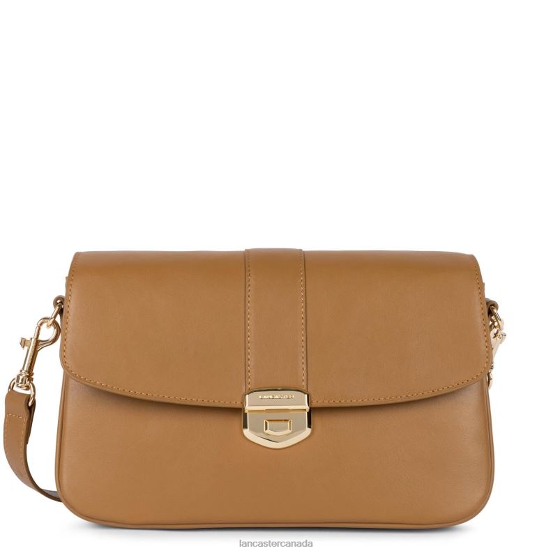Women Large Crossbody Bag Donna Fia 4J6H2412 Bag Vison Lancaster Paris