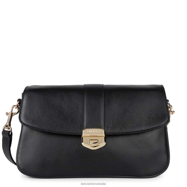 Women Large Crossbody Bag Donna Fia 4J6H2414 Bag Noir Lancaster Paris