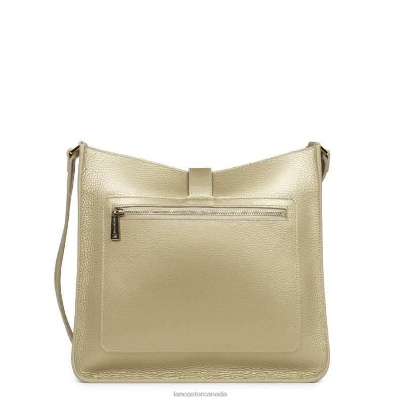 Women Large Crossbody Bag Foulonne Double Hook 4J6H1546 Bag Champagne-In-Nude Lancaster Paris