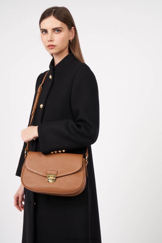 Women Large Crossbody Bag Foulonne Milano 4J6H1419 Bag Camel Lancaster Paris