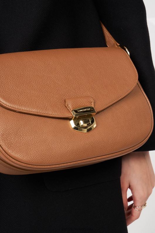 Women Large Crossbody Bag Foulonne Milano 4J6H1419 Bag Camel Lancaster Paris