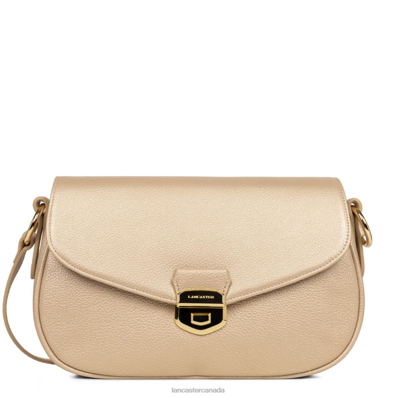 Women Large Crossbody Bag Foulonne Milano 4J6H1420 Bag Champagne Lancaster Paris