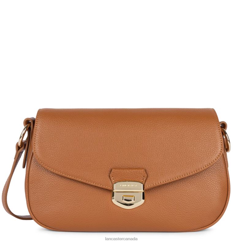 Women Large Crossbody Bag Foulonne Milano 4J6H1421 Bag Caramel Lancaster Paris
