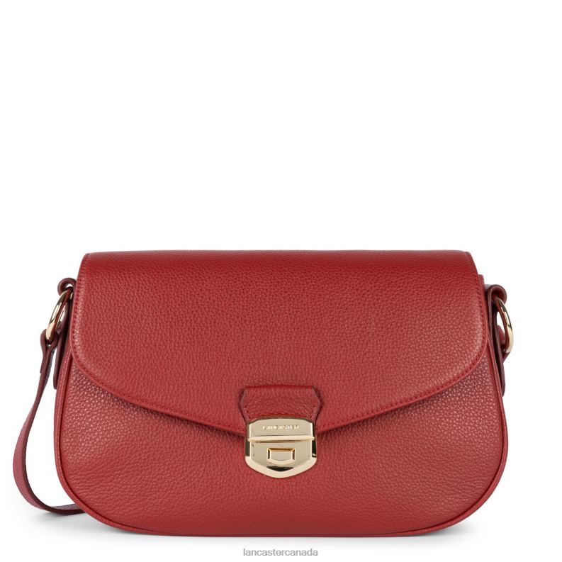 Women Large Crossbody Bag Foulonne Milano 4J6H1422 Bag Carmin Lancaster Paris