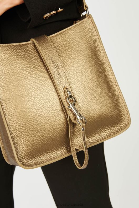Women M Crossbody Bag Foulonne Double Hook 4J6H1524 Bag Gold Antic-In-Naturel Lancaster Paris