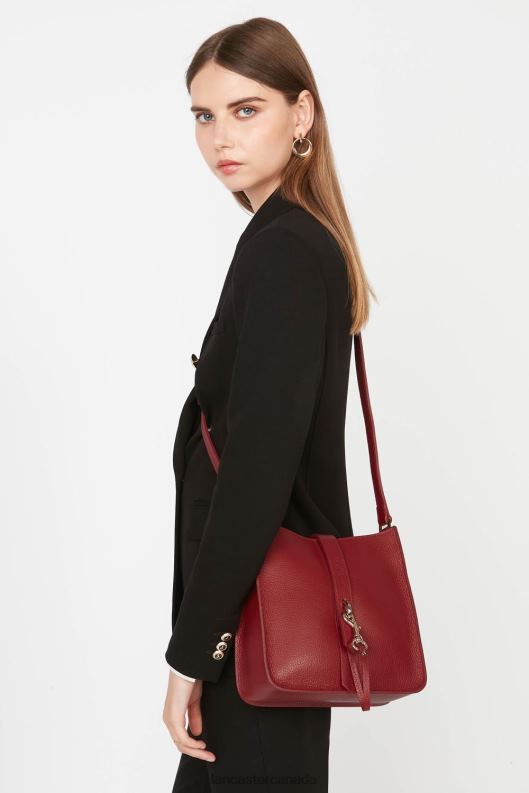 Women M Crossbody Bag Foulonne Double Hook 4J6H1527 Bag Carmin-In-Blush Lancaster Paris