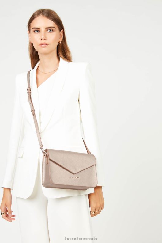 Women M Crossbody Bag Saffiano Signature 4J6H2110 Bag Champagne Lancaster Paris