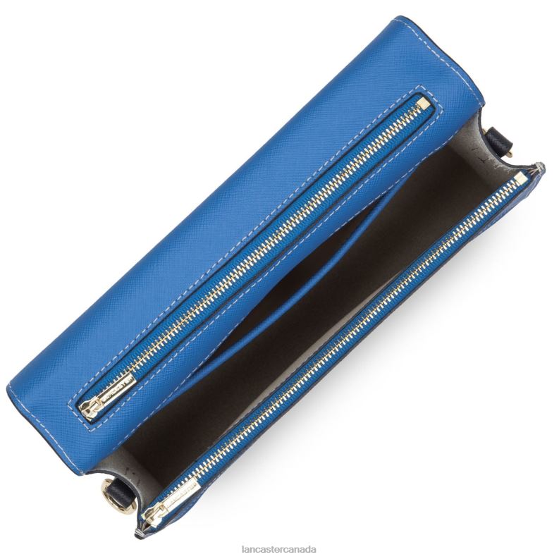 Women M Crossbody Bag Saffiano Signature 4J6H2122 Bag Bleu Cyan-Gris Perle-Bleu Fonce Lancaster Paris