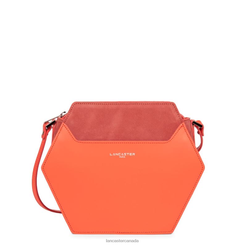 Women M Crossbody Bag Smooth Ruche 4J6H2215 Bag Carotte Lancaster Paris