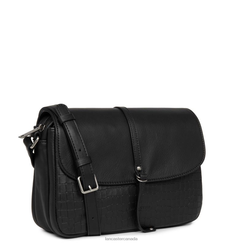 Women M Crossbody Bag Soft Vintage Nova 4J6H2293 Bag Noir Croco Lancaster Paris