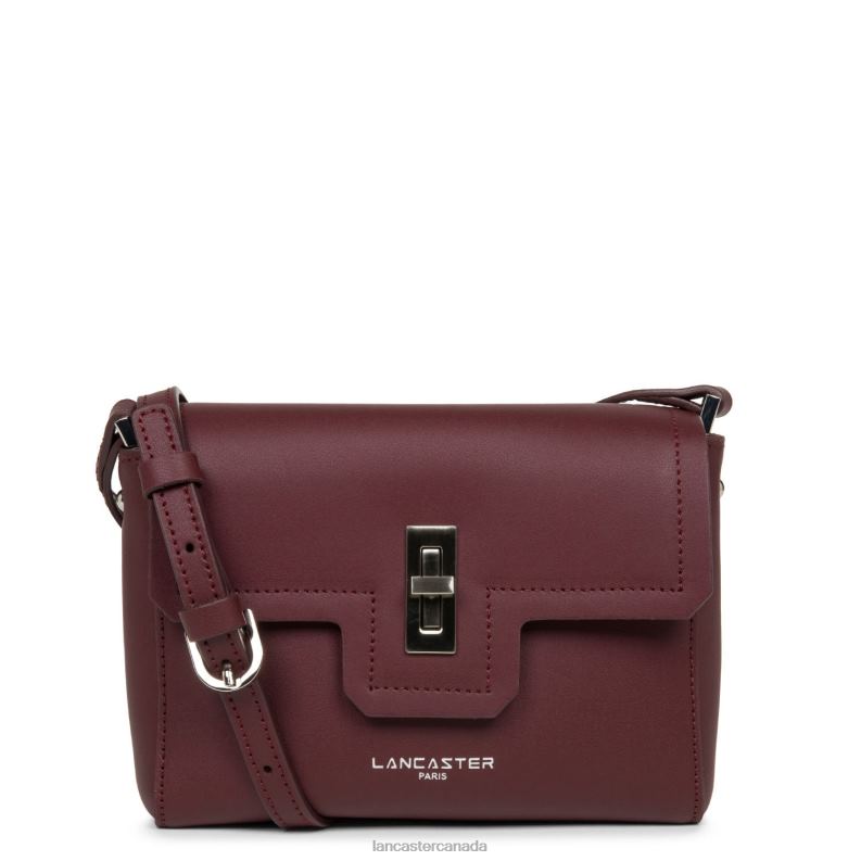 Women Small Crossbody Bag City Mae 4J6H2249 Bag Pourpre Lancaster Paris