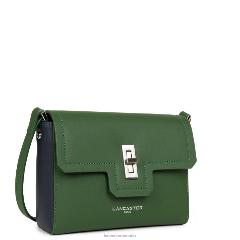 Women Small Crossbody Bag City Mae 4J6H2254 Bag Vert Pin-Bleu Fonce Lancaster Paris