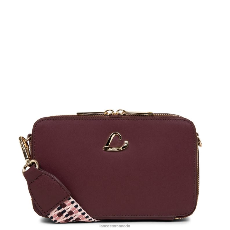 Women Small Crossbody Bag City Philos 4J6H1655 Bag Pourpre Lancaster Paris