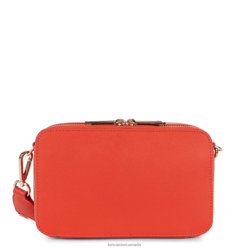 Women Small Crossbody Bag City Philos 4J6H1658 Bag Corail Lancaster Paris