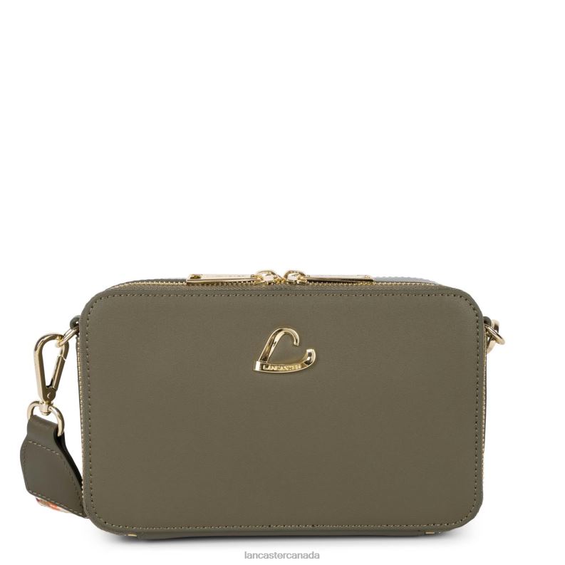 Women Small Crossbody Bag City Philos 4J6H1660 Bag Kaki Lancaster Paris