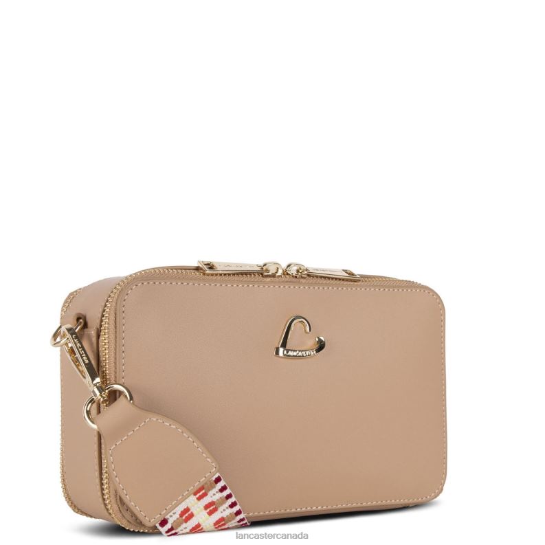 Women Small Crossbody Bag City Philos 4J6H1665 Bag Naturel Lancaster Paris