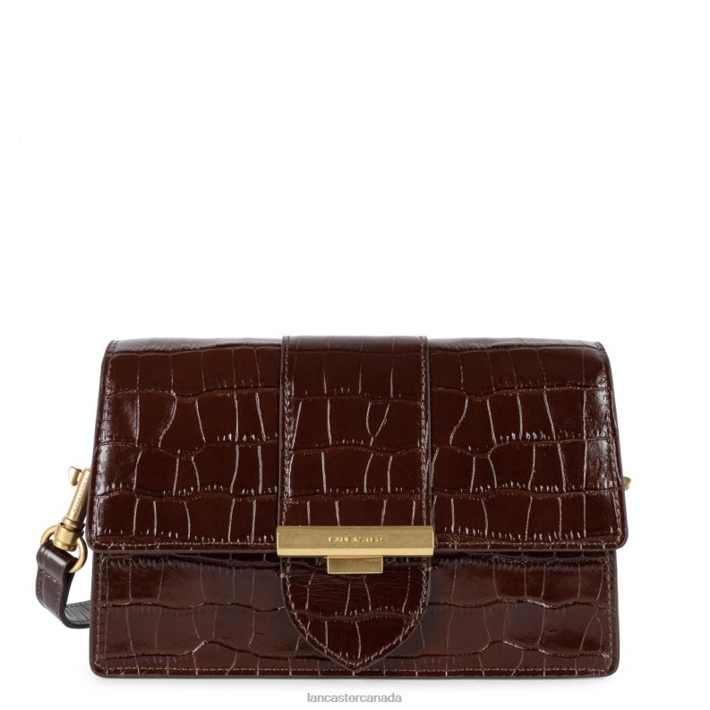 Women Small Crossbody Bag Exotic Ily 4J6H2387 Bag Marron Lancaster Paris