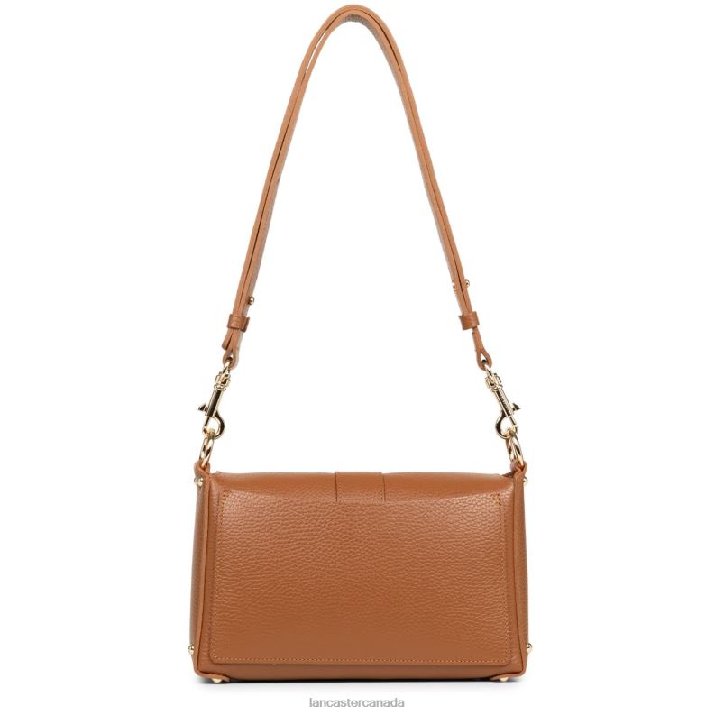 Women Small Crossbody Bag Foulonne Double 4J6H1444 Bag Camel-In-Orange Lancaster Paris