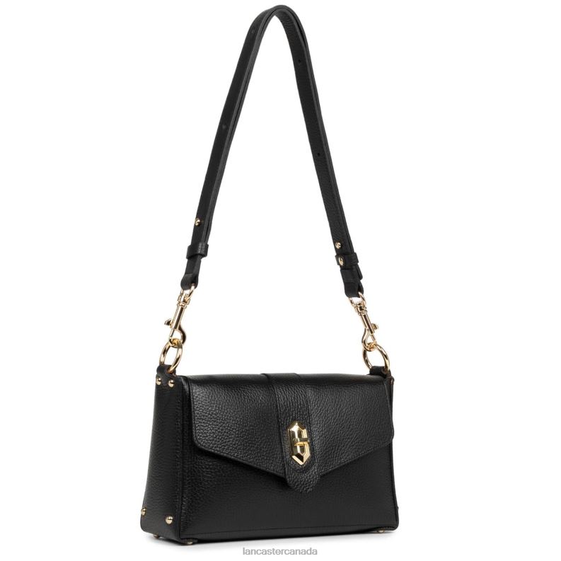 Women Small Crossbody Bag Foulonne Double 4J6H1446 Bag Noir-In-Nude Lancaster Paris