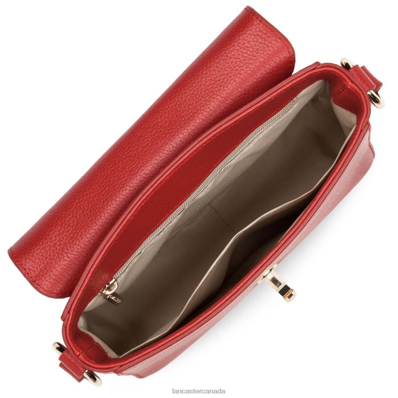 Women Small Crossbody Bag Foulonne Milano New 4J6H1319 Bag Rouge Lancaster Paris