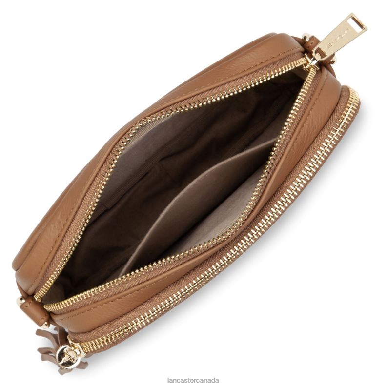 Women Small Crossbody Bag Mademoiselle Ana 4J6H1982 Bag Camel Lancaster Paris