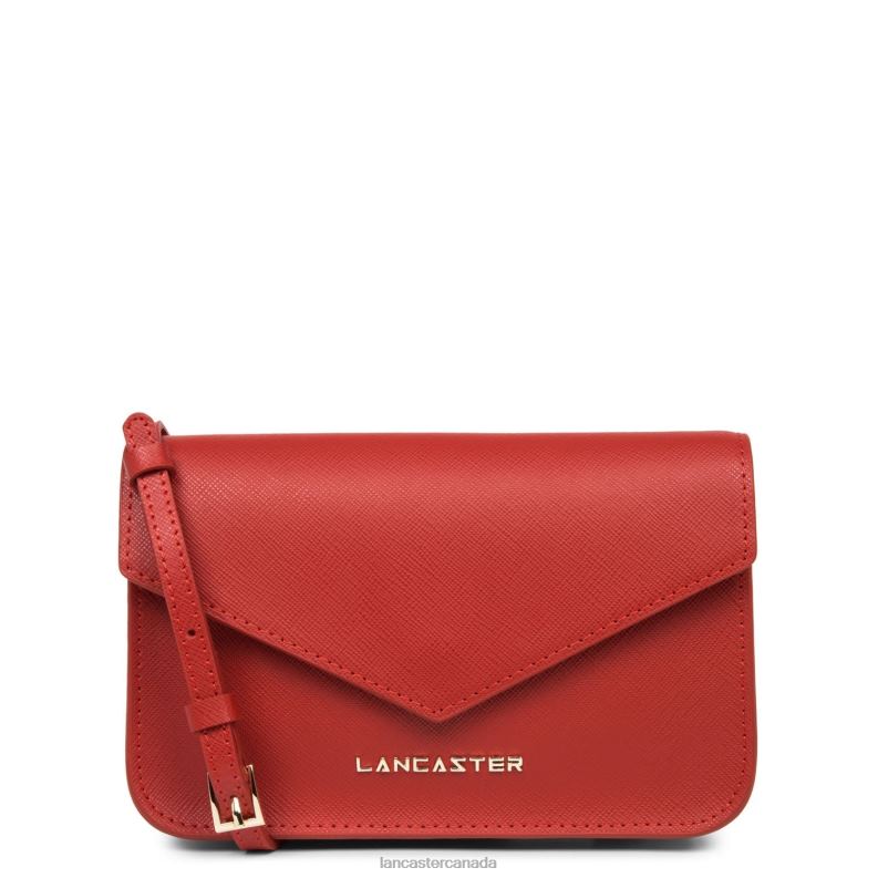 Women Small Crossbody Bag Saffiano Signature 4J6H104 Bag Rouge Lancaster Paris