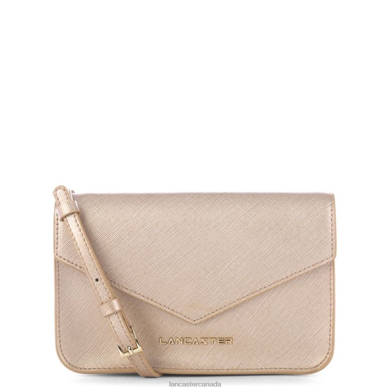 Women Small Crossbody Bag Saffiano Signature 4J6H110 Bag Champagne Lancaster Paris