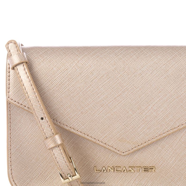 Women Small Crossbody Bag Saffiano Signature 4J6H110 Bag Champagne Lancaster Paris