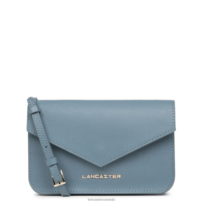 Women Small Crossbody Bag Saffiano Signature 4J6H114 Bag Bleu Ardoise Lancaster Paris