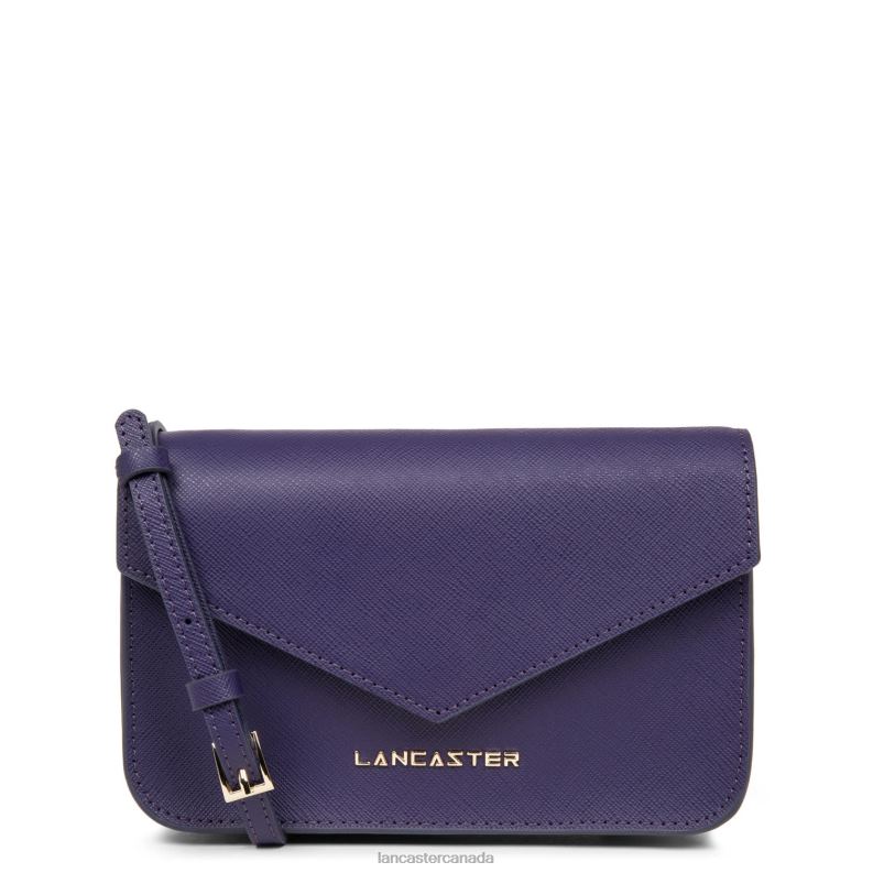 Women Small Crossbody Bag Saffiano Signature 4J6H115 Bag Violet Lancaster Paris