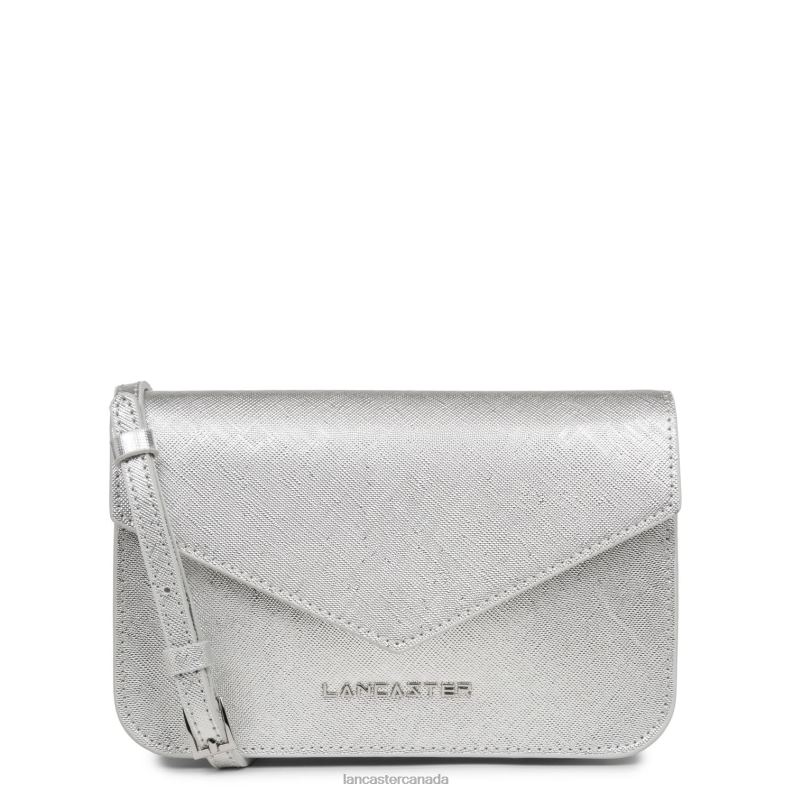 Women Small Crossbody Bag Saffiano Signature 4J6H116 Bag Argent Lancaster Paris
