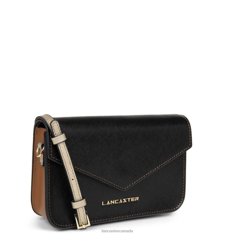 Women Small Crossbody Bag Saffiano Signature 4J6H124 Bag Noir-Camel-Champagne Lancaster Paris