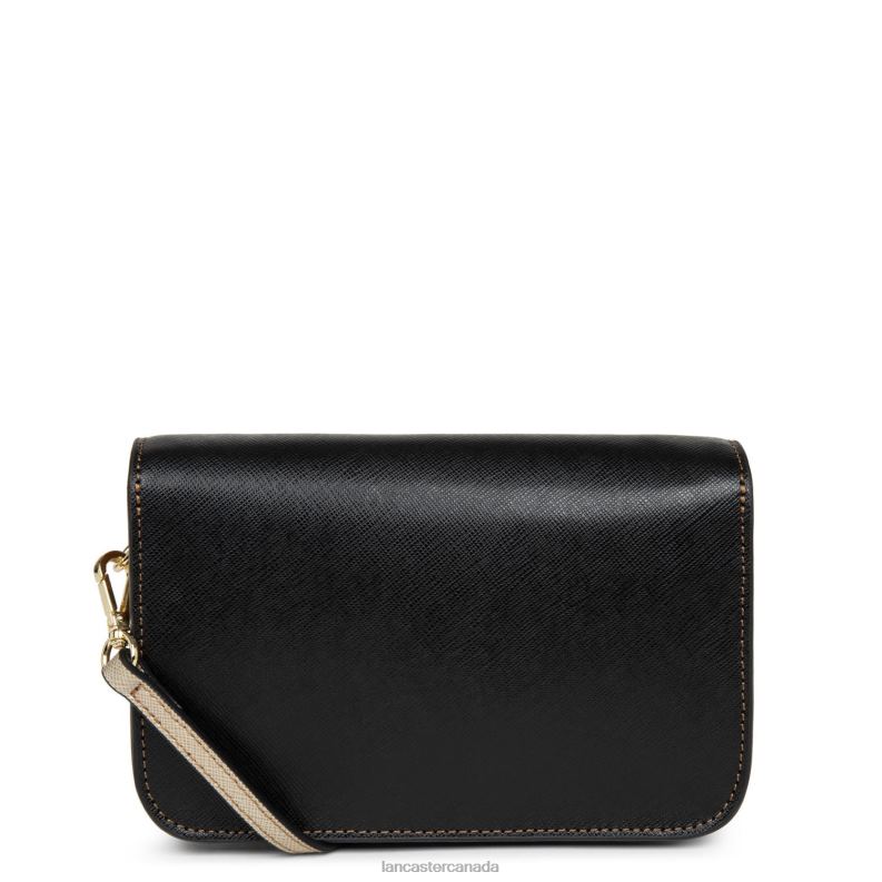 Women Small Crossbody Bag Saffiano Signature 4J6H124 Bag Noir-Camel-Champagne Lancaster Paris