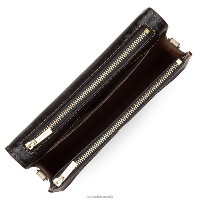 Women Small Crossbody Bag Saffiano Signature 4J6H124 Bag Noir-Camel-Champagne Lancaster Paris