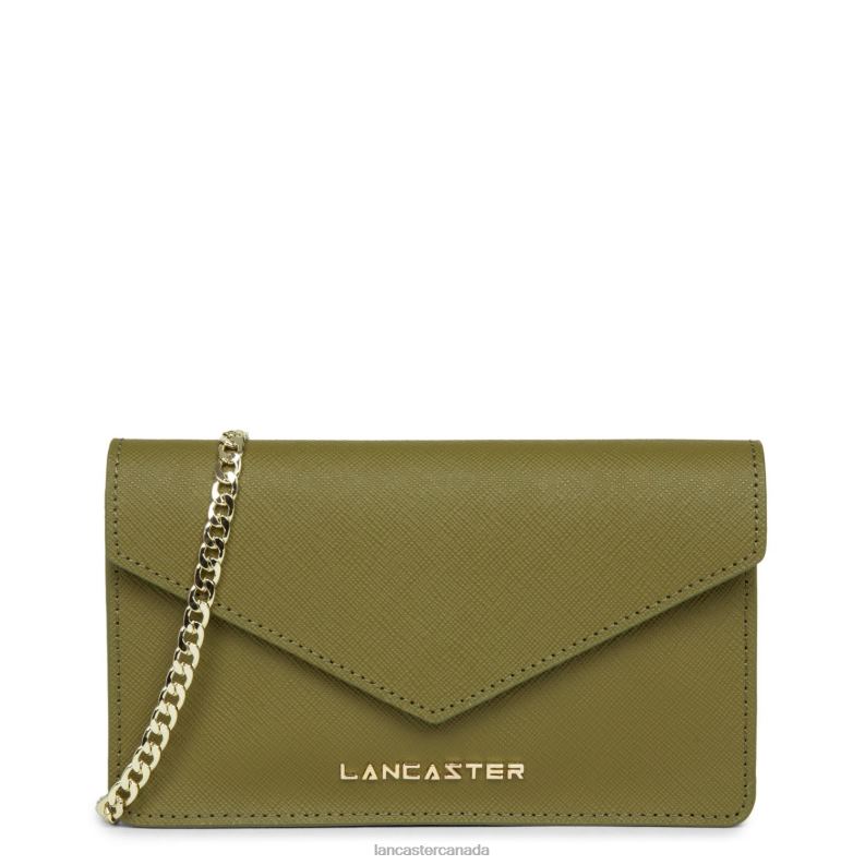 Women Small Crossbody Bag Saffiano Signature 4J6H133 Bag Kaki Lancaster Paris