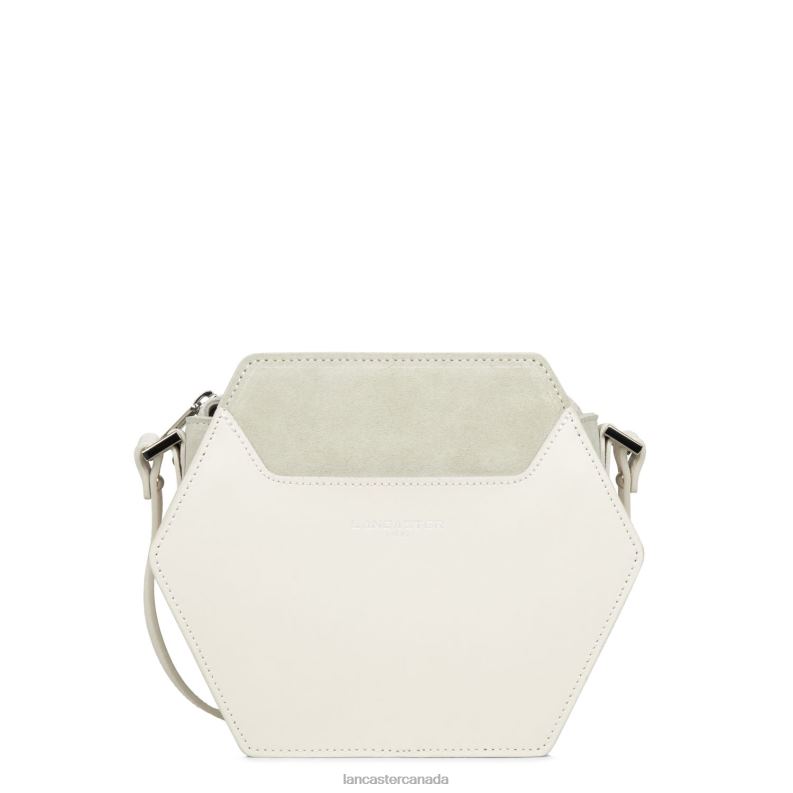 Women Small Crossbody Bag Smooth Ruche 4J6H2186 Bag Ecru Lancaster Paris