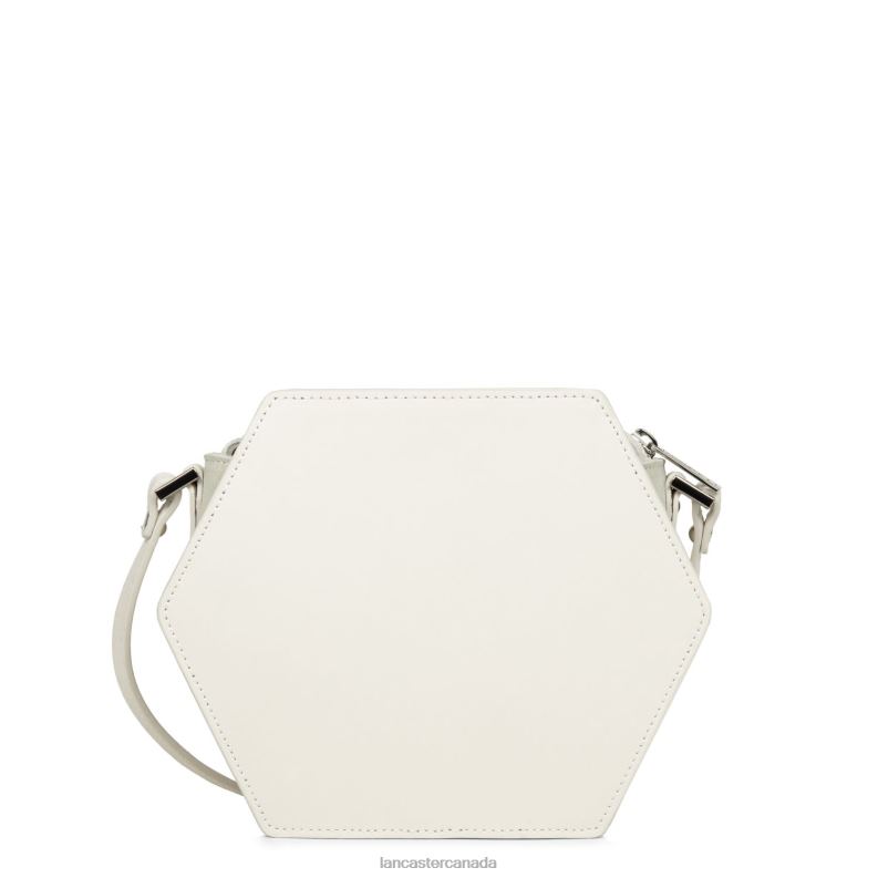 Women Small Crossbody Bag Smooth Ruche 4J6H2186 Bag Ecru Lancaster Paris
