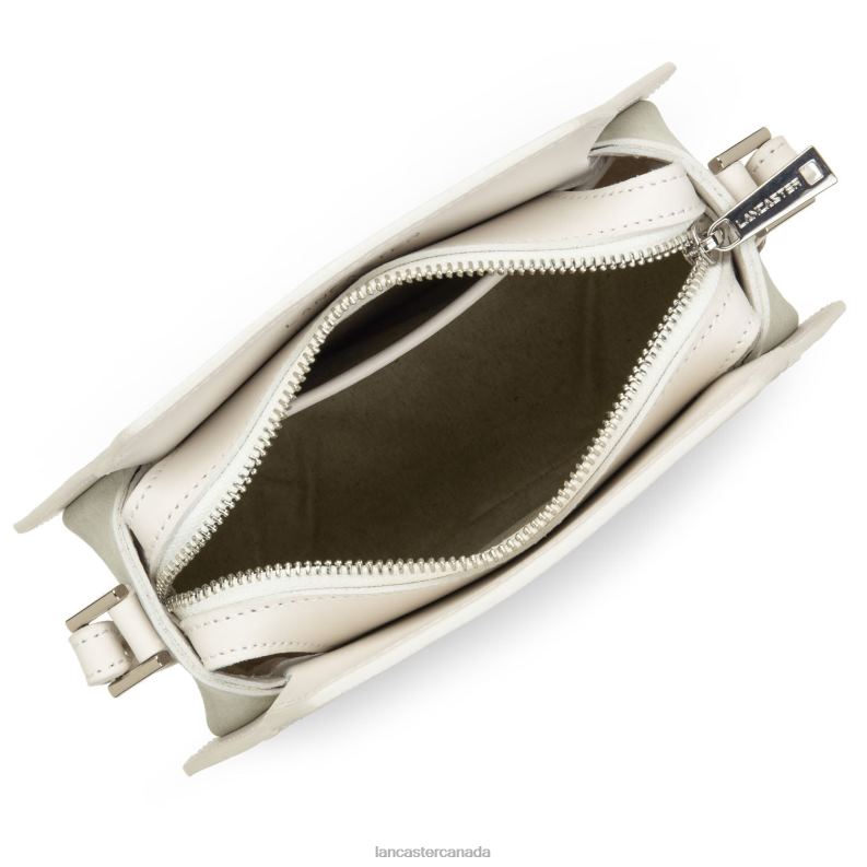 Women Small Crossbody Bag Smooth Ruche 4J6H2186 Bag Ecru Lancaster Paris